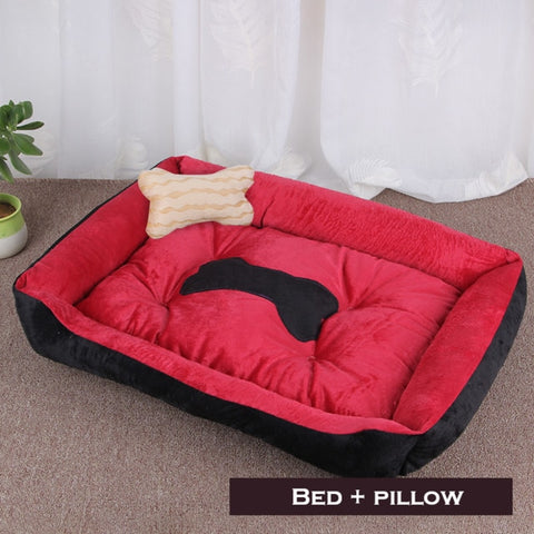 Bone Pet Bed Warm Pet Products For Small Medium Large Dog Soft Pet Bed For Dogs Washable House For Cat Puppy Cotton Kennel Mat