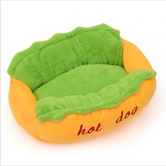 Funny Hot Dog Bed Winter Warm Pet House Creative Fashion Sofa Cushion Supplies Puppy Cat Soft Sleeping Mat Cozy Dogs Nest Kennel