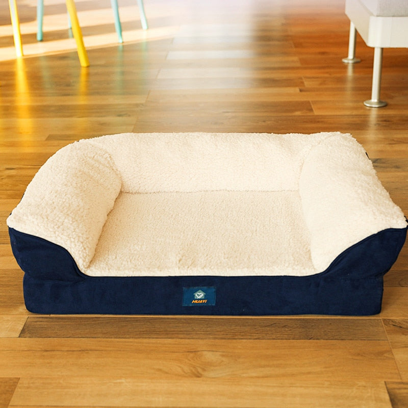 Orthopedic Memory Foam Dog Bed - Dog Sofa with Removable Washable Cover & Waterproof Liner, Couch Dog Beds for Small Large Pets